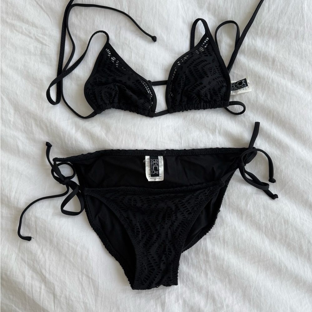 BECCA Black Lace Bikini Set